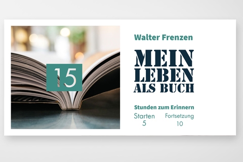Gutschein für Hilfe zum Verfassen der Autobiografie, Memoiren, Familiengeschichte, Unternehmensgeschichte 